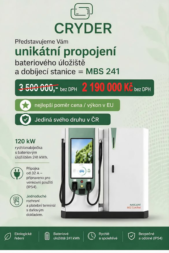 Bateriové uložiště a nabíjecí stanice